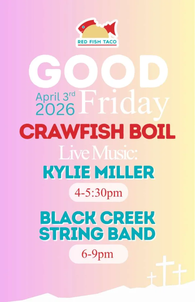 Good Friday Crawfish Boil & Live Music At Red Fish Taco April 3rd