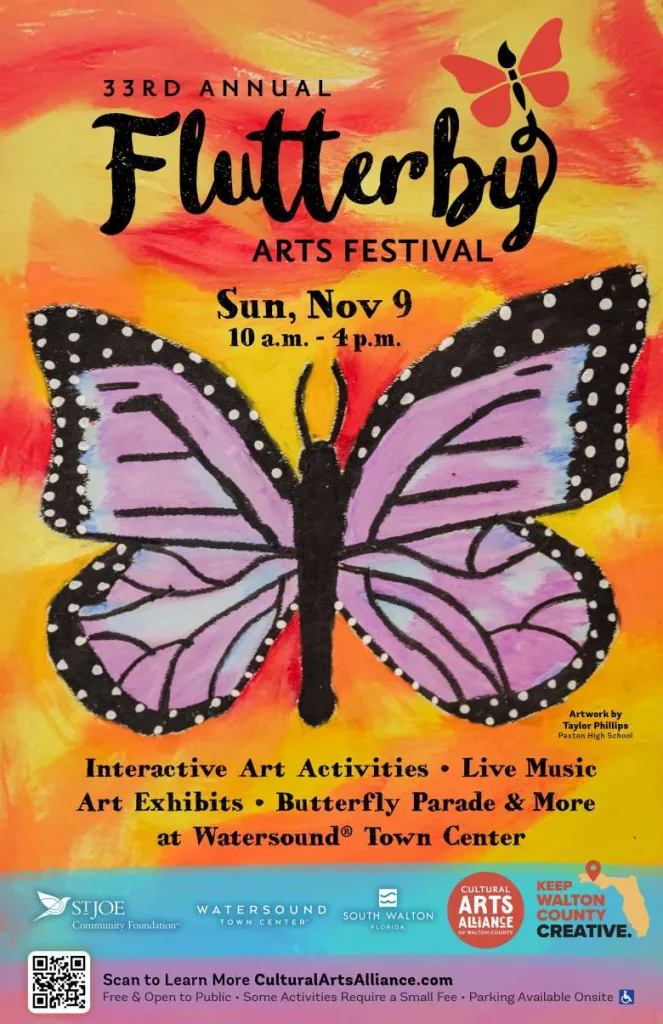 Flutterby Arts Festival At Watersound Town Center Nov 9
