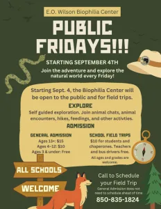 E.O. Wilson Biophilia Center Launches Year-Round "Public Fridays" Starting September 4