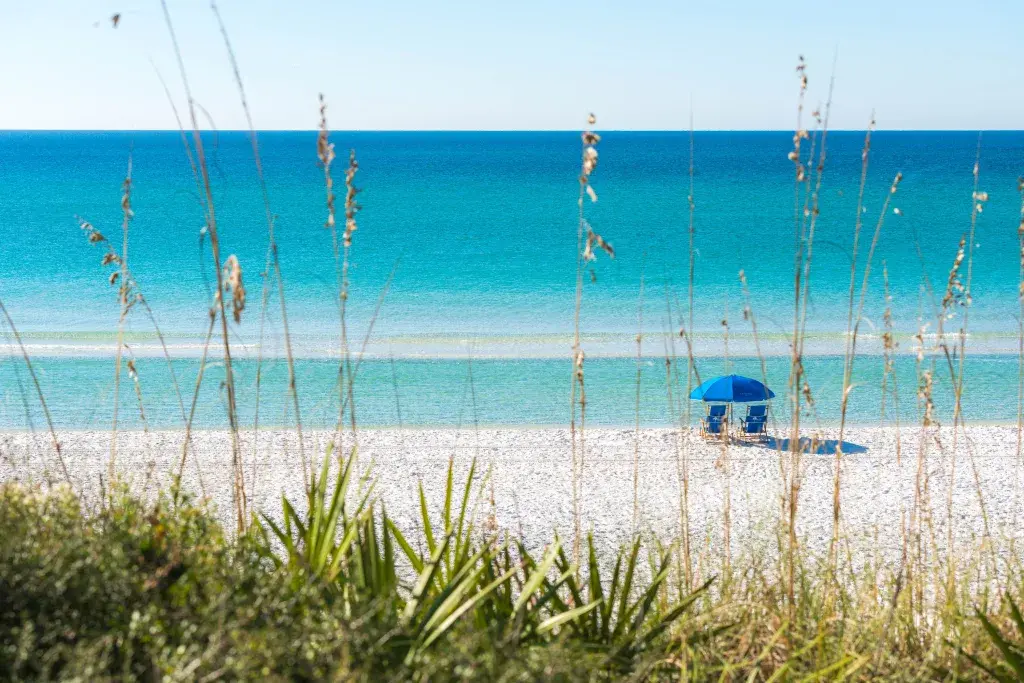 South Walton shoreline at sunset