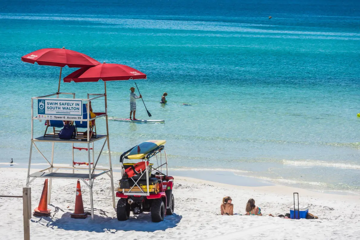 Beach Access Map for South Walton 30A Lifeguard Locations