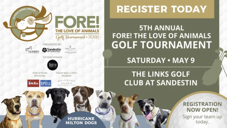 5th Annual FORE! The Love of Animals Golf Tournament May 9th At Sandestin