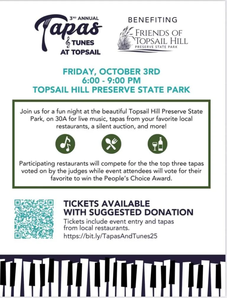 Friends of Topsail Hill Preserve State Park Annual Fundraiser Oct 3